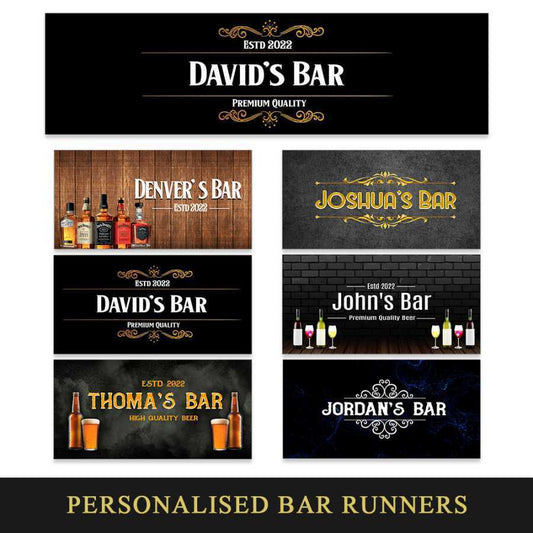 Personalised Any Text Beer Mat Label Bar Runner Ideal Home Pub Cafe Occasion 10