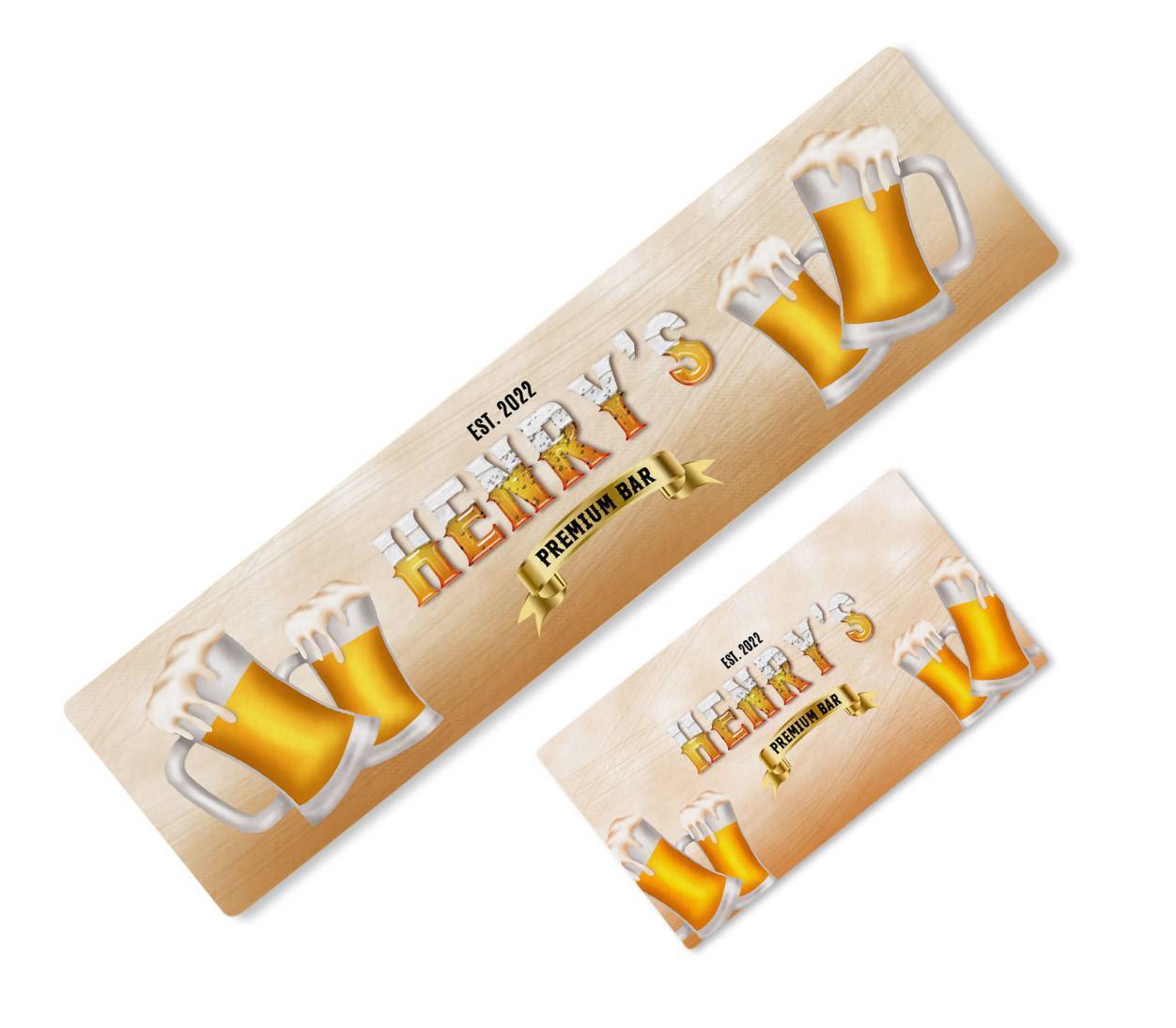 Personalised Any Text Beer Mat Label Bar Runner Ideal Home Pub Cafe Occasion 29
