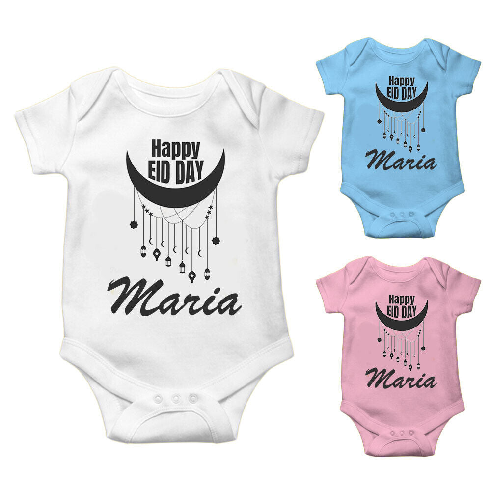 Personalised Eid Baby Vest Baby grow Little baby body suit 22
