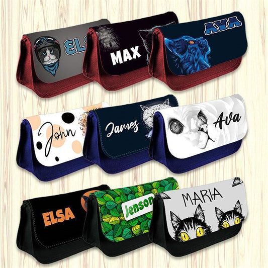 Personalised Pencil Case Generic Girls Boys Stationary Kids School Bag 52