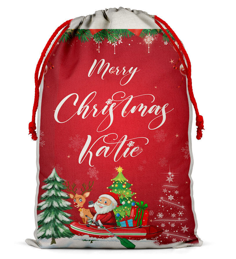 Personalised Christmas Sack Santa Bag Xmas Boy Girl Gift Stocking Bag 11