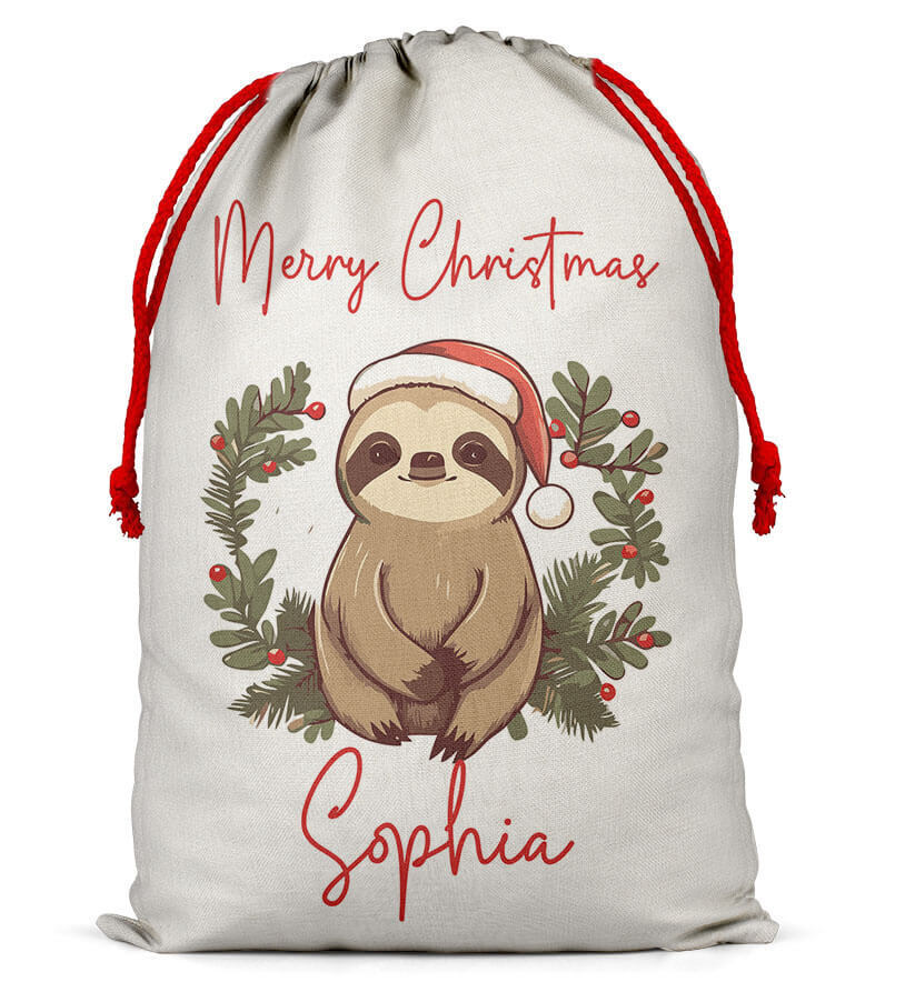Personalised Christmas Sack Santa Bag Xmas Boy Girl Gift Stocking Bag 12