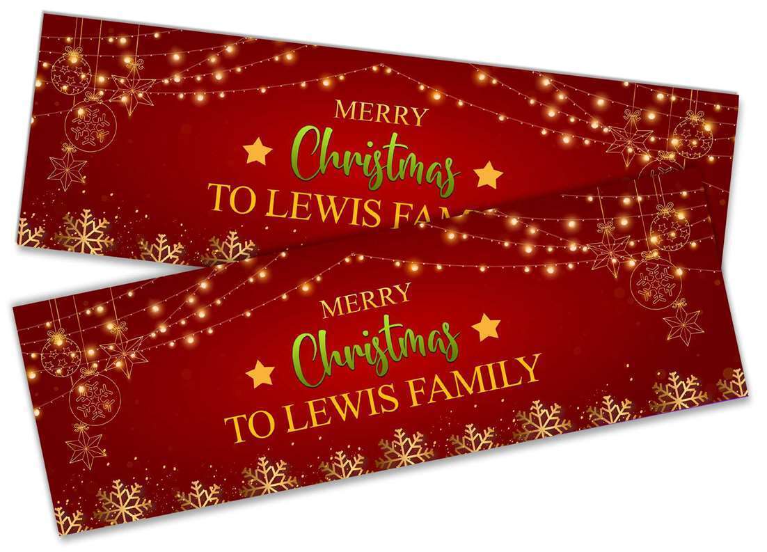 Personalised Banner Christmas Design Party Decoration 12