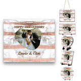 Personalised Anniversary Design Rock Slate  Any Name Image Wedding Gift 2