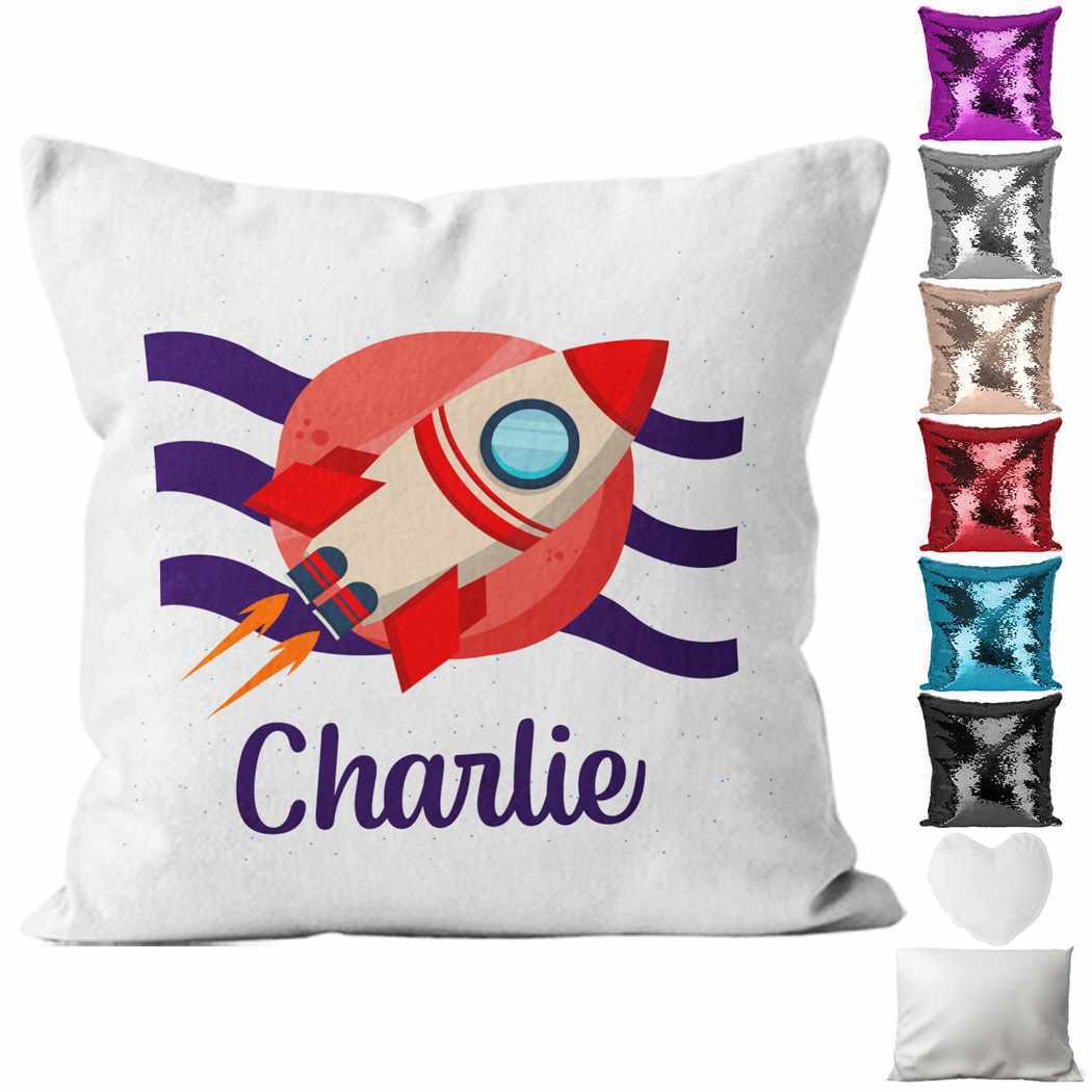 Personalised Cushion Space Sequin Cushion Pillow Printed Birthday Gift 63