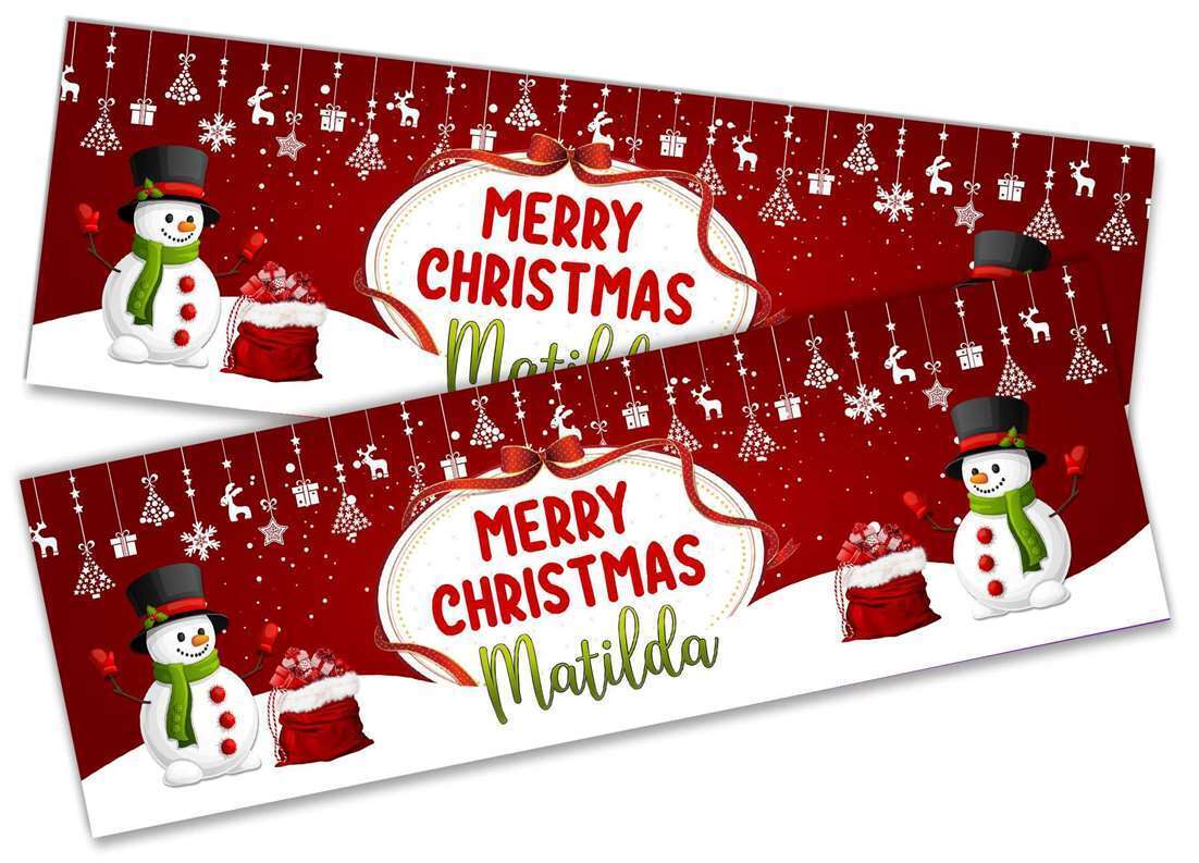 Personalised Banner Christmas Design Party Decoration 10