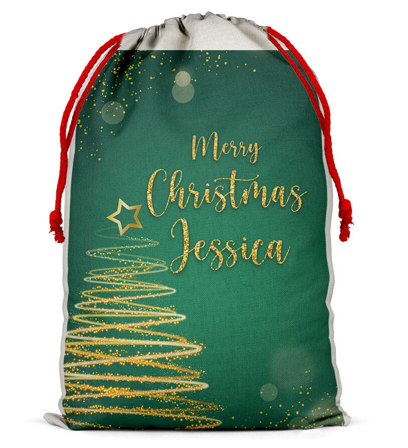 Personalised Christmas Sack Santa Bag Xmas Boy Girl Gift Stocking Bag 7