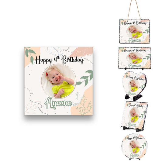 Personalised Birthday Design Rock Slate  Any Name Image Wedding Gift 4