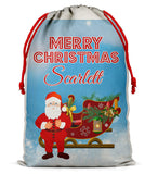 Personalised Christmas Sack Santa Bag Xmas Boy Girl Gift Stocking Bag 7