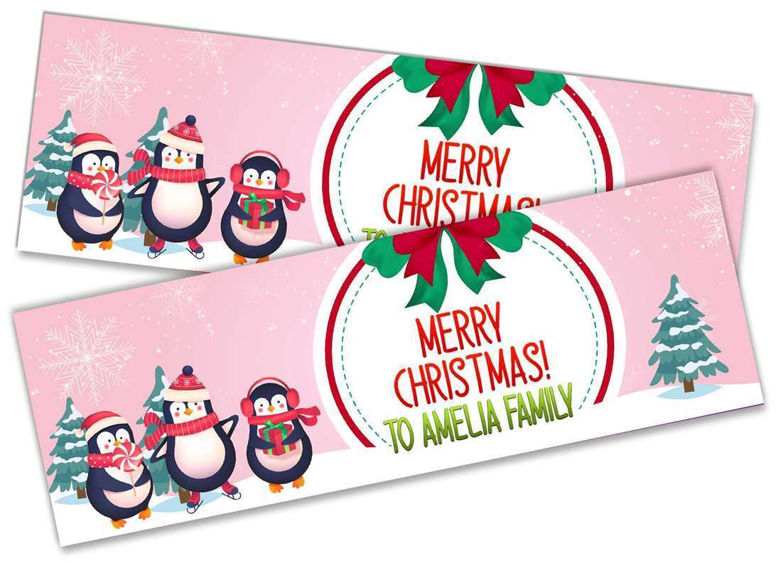 Personalised Banner Christmas Design Party Decoration 12