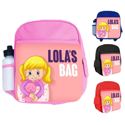 Personalised Kids Backpack Any Name Generic Design Boys Girls kid School Bag 53
