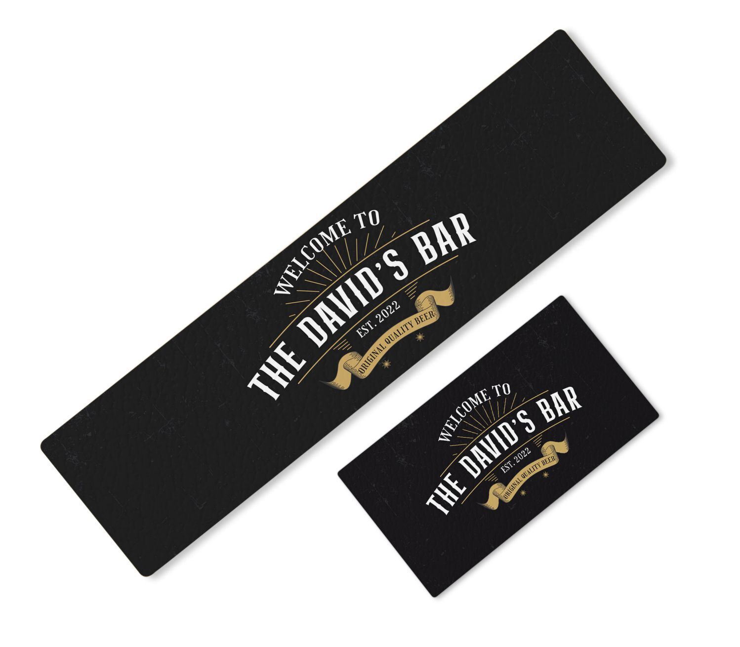 Personalised Any Text Beer Mat Label Bar Runner Ideal Home Pub Cafe Occasion 33