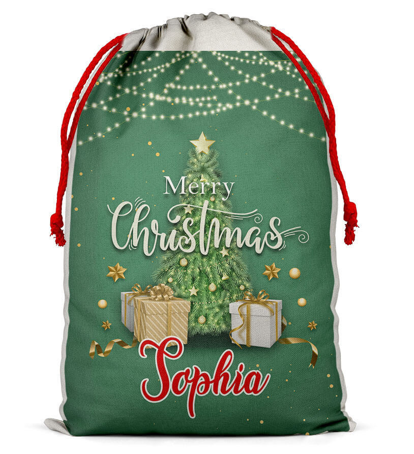 Personalised Christmas Sack Santa Bag Xmas Boy Girl Gift Stocking Bag 9