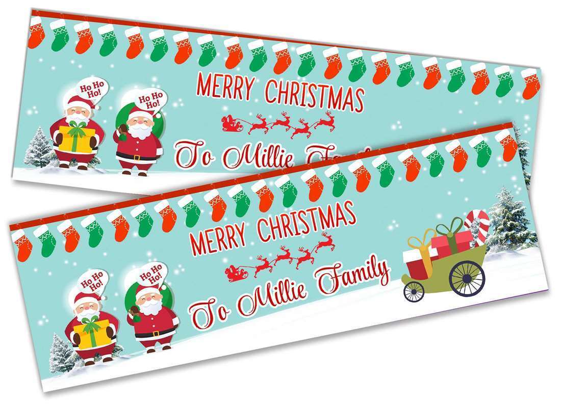 Personalised Banner Christmas Design Party Decoration 10