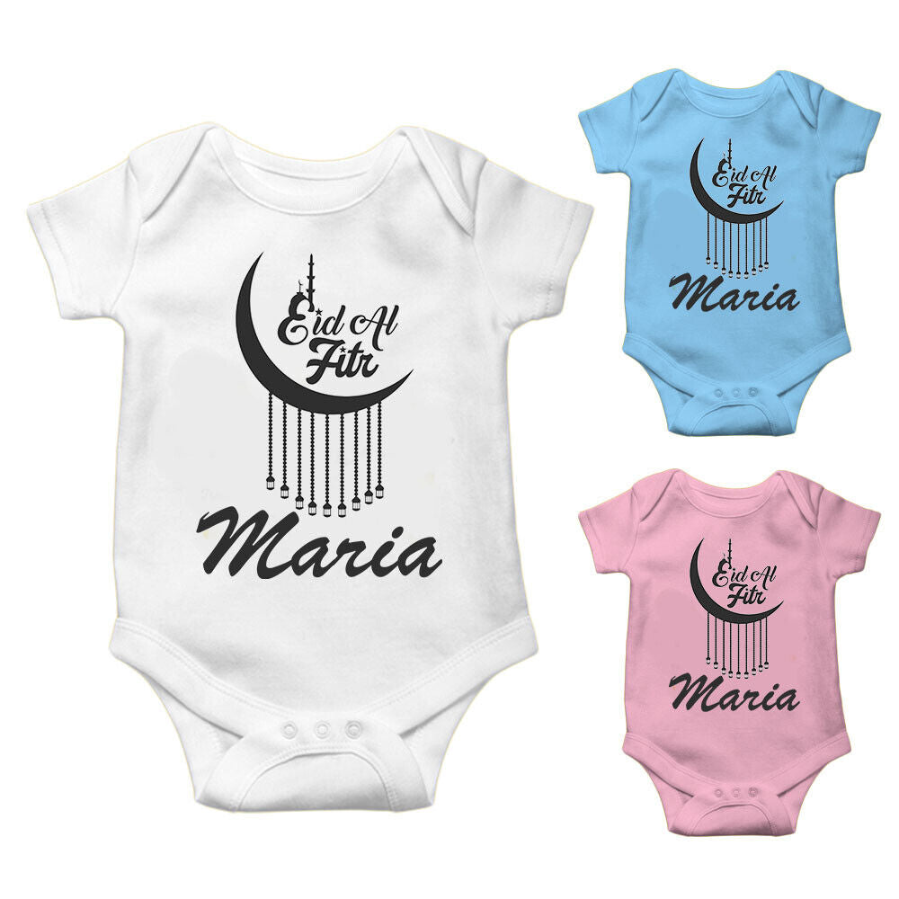 Personalised Eid Baby Vest Baby grow Little baby body suit 22