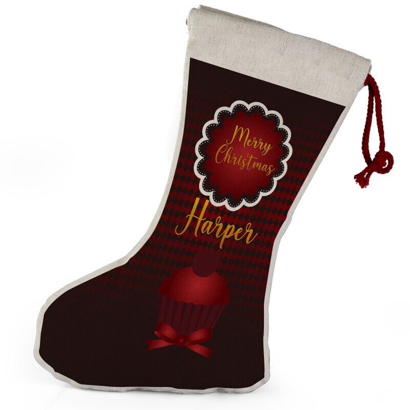 Personalised Any Name Christmas Stocking Tree Decoration Gift Present 4