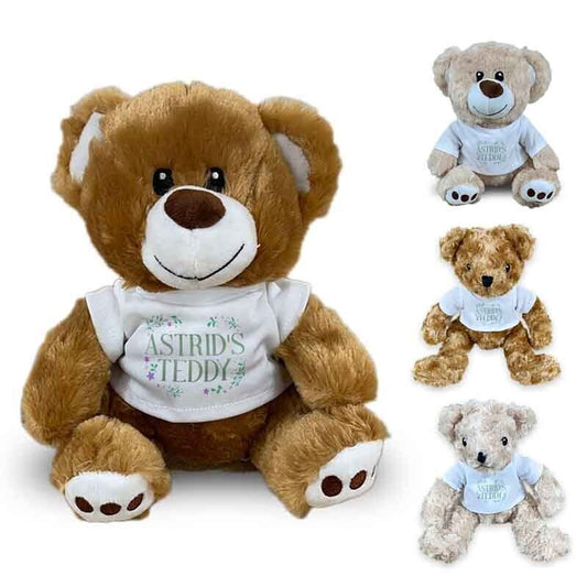 Personalised Teddy Bear Printed Soft Toy Baby Birthday Gift Christening 2