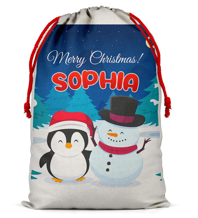 Personalised Christmas Sack Santa Bag Xmas Boy Girl Gift Stocking Bag 10