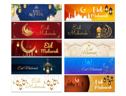 Eid Mubarak Banners Children Kids Adults Party Decoration idea 268