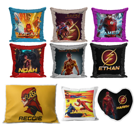 Personalised Cushion Super Hero Sequin Cushion Pillow Printed Birthday Gift 10