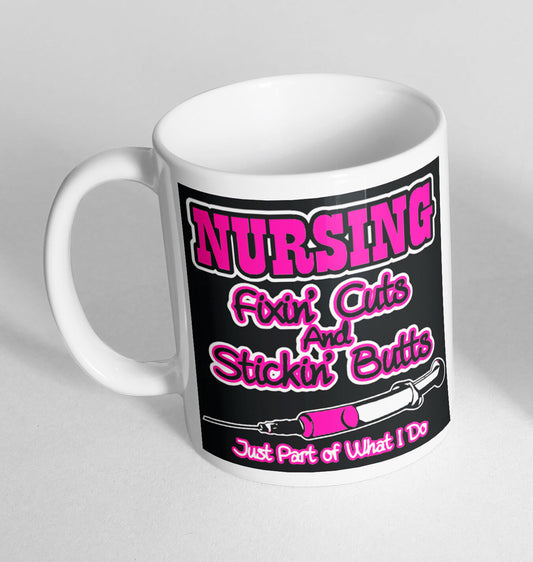 Nursing Fixing Cuts Humour Printed Cup Ceramic Novelty Mug Funny Gift