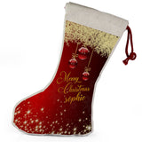 Personalised Any Name Christmas Stocking Tree Decoration Gift Present 3