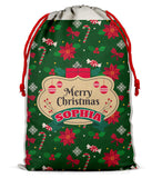 Personalised Christmas Sack Santa Bag Xmas Boy Girl Gift Stocking Bag 10