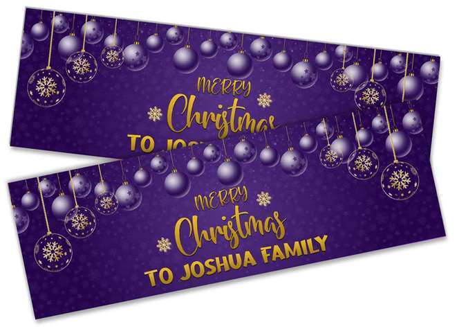 Personalised Banner Christmas Design Party Decoration 17