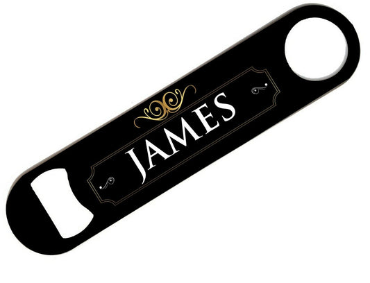 Personalised Any Name Bar Blade Beer Home Pub Cafe Occasion Bottle Opener 13