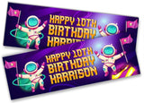 Personalised Birthday Banners Space Design Children Kids Party Decoration 2