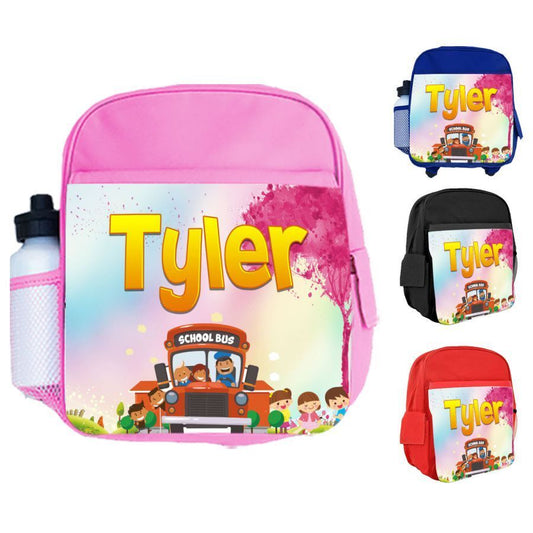 Personalised Kids Backpack Any Name Generic Design Boys Girls kid School Bag 62