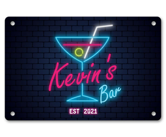 Personalised Bar Sign Any Name Garden Plaque Gift Bar Pub Backyard Bar Sign 85