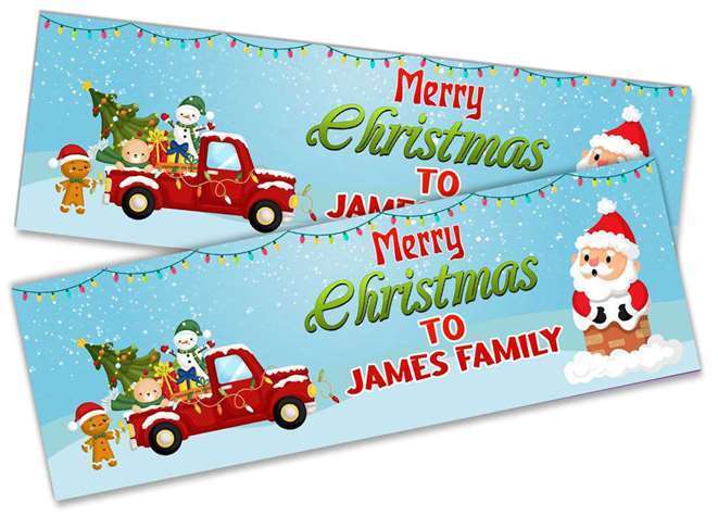 Personalised Banner Christmas Design Party Decoration 18