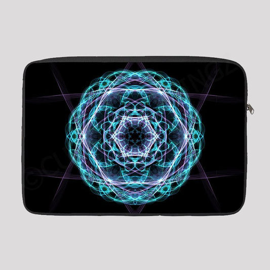 Blue And Purple Mandala Geometric Laptop Sleeve Tablet Bag Ultrabook Chromebook