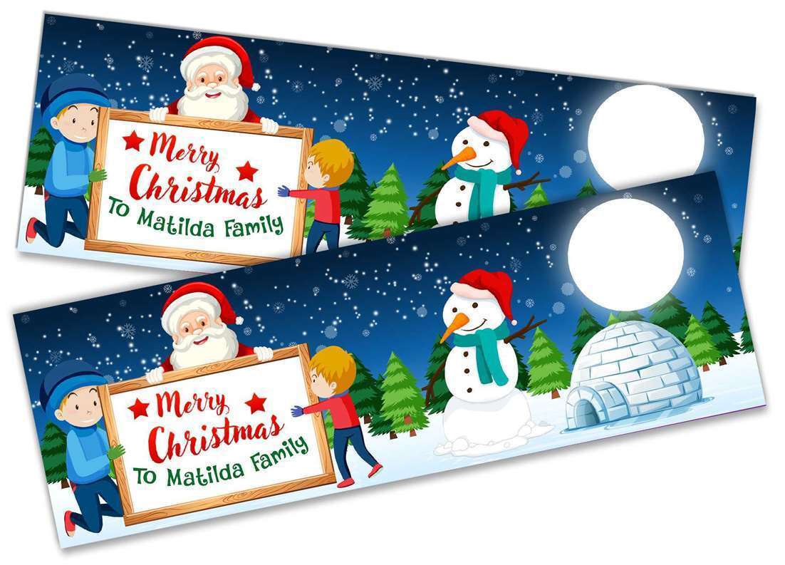 Personalised Banner Christmas Design Party Decoration 14