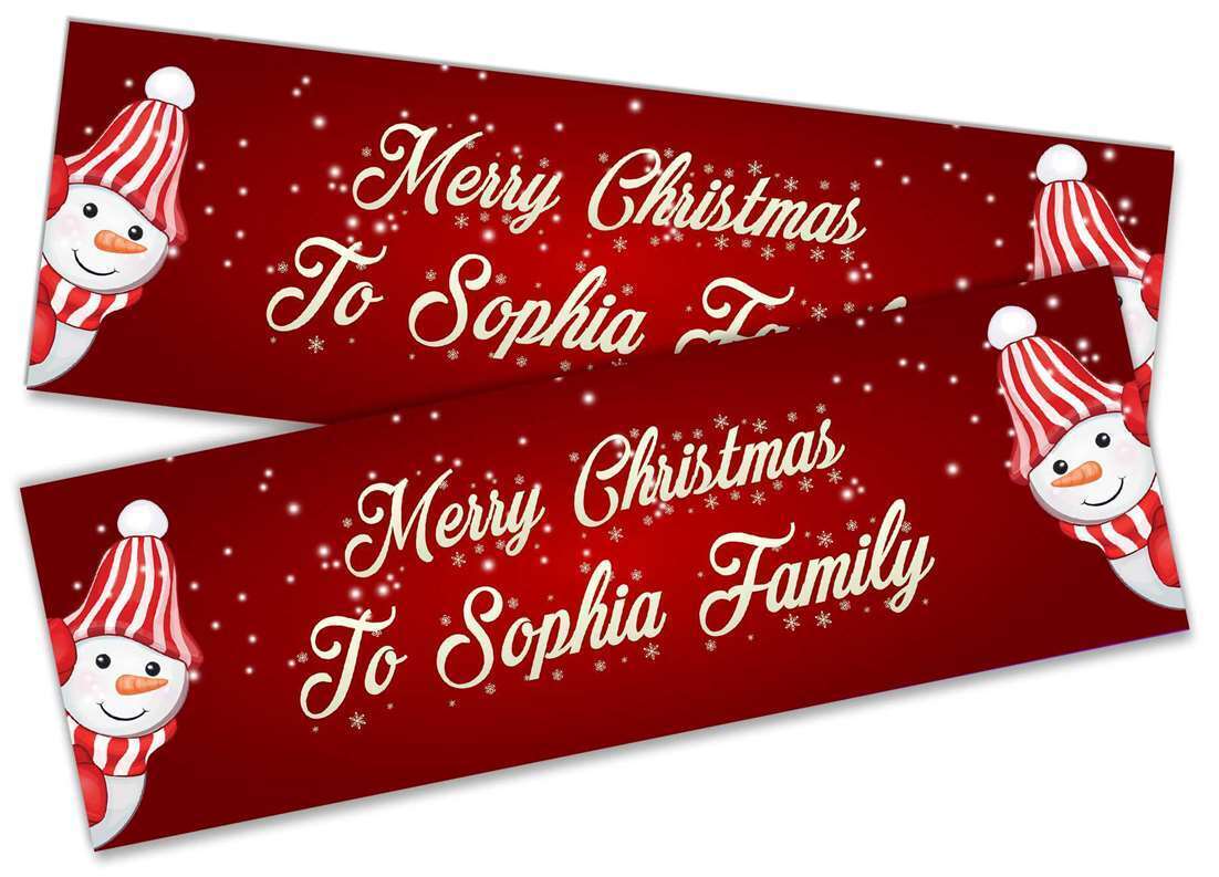 Personalised Banner Christmas Design Party Decoration 11