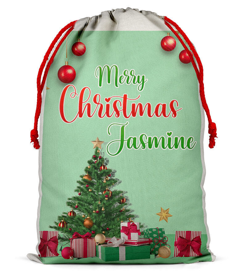 Personalised Christmas Sack Santa Bag Xmas Boy Girl Gift Stocking Bag 11