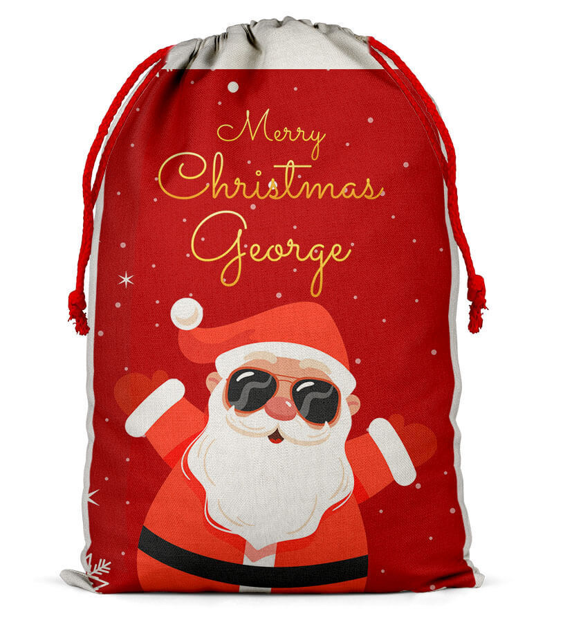 Personalised Christmas Sack Santa Bag Xmas Boy Girl Gift Stocking Bag 6