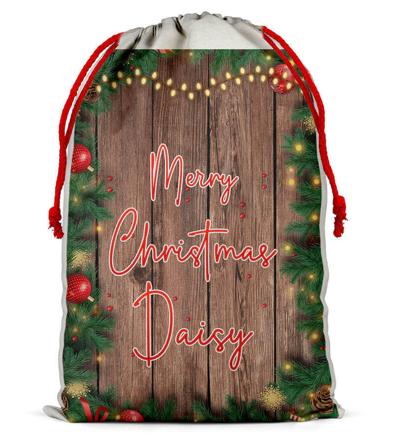 Personalised Christmas Sack Santa Bag Xmas Boy Girl Gift Stocking Bag 11