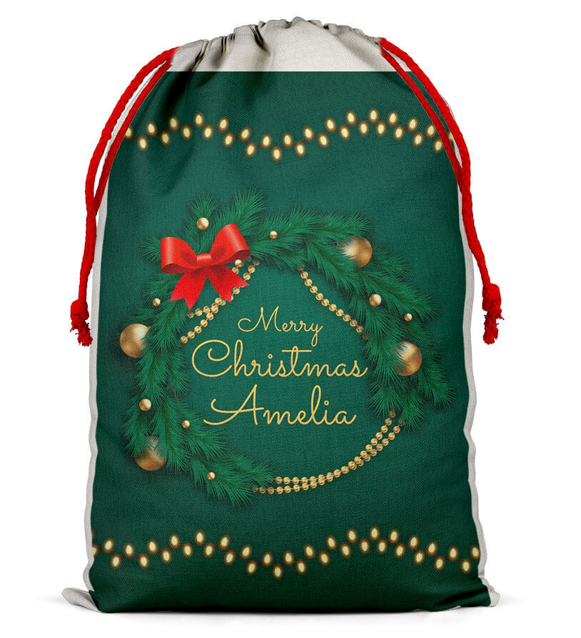 Personalised Christmas Sack Santa Bag Xmas Boy Girl Gift Stocking Bag 6