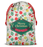 Personalised Christmas Sack Santa Bag Xmas Boy Girl Gift Stocking Bag 10