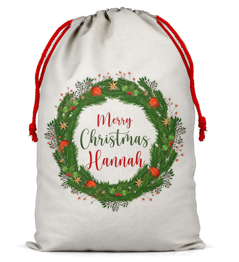 Personalised Christmas Sack Santa Bag Xmas Boy Girl Gift Stocking Bag 8