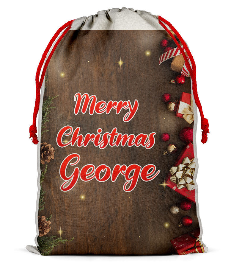 Personalised Christmas Sack Santa Bag Xmas Boy Girl Gift Stocking Bag 13