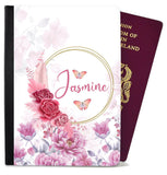 Personalised Floral Children Passport Cover Holder Any Name Holiday Accessory 7