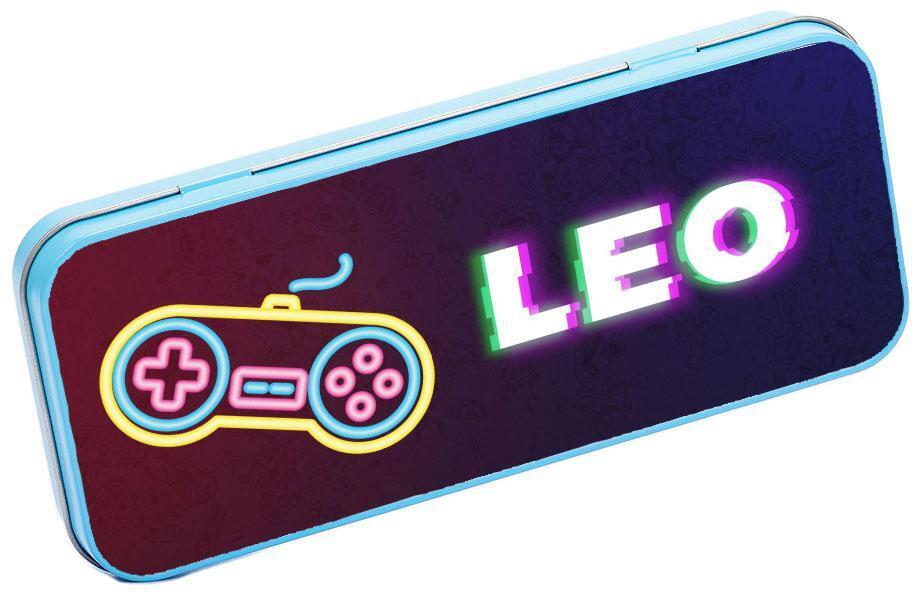Personalised Any Name Gaming Pencil Case Tin Children School Kids Stationary 6