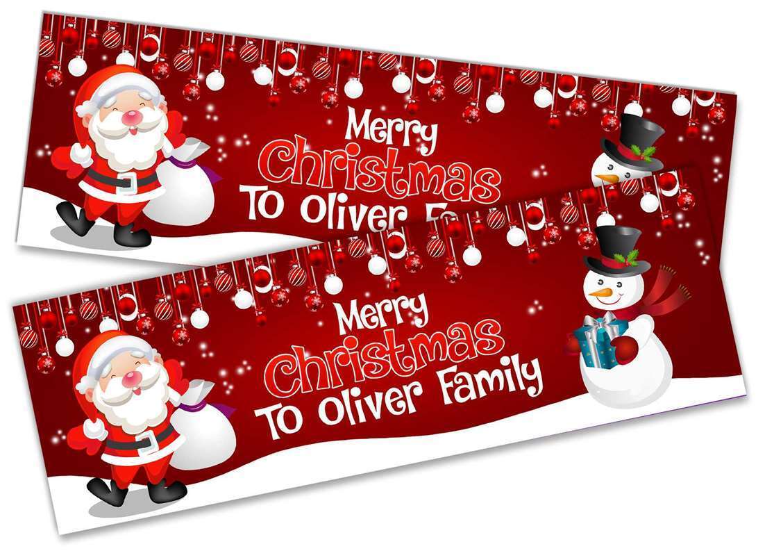 Personalised Banner Christmas Design Party Decoration 11