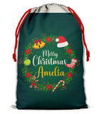Personalised Christmas Sack Santa Bag Xmas Boy Girl Gift Stocking Bag 14