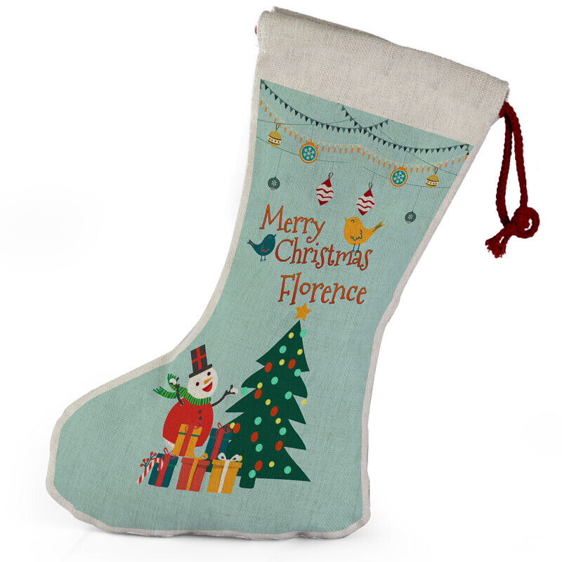 Personalised Any Name Christmas Stocking Tree Decoration Gift Present 4