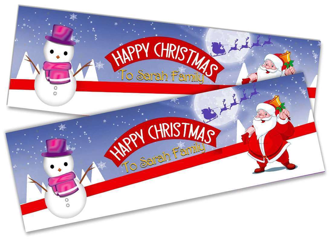 Personalised Banner Christmas Design Party Decoration 12