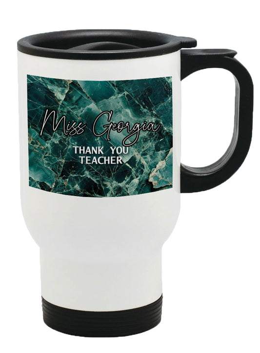 Personalised Any Name Thank you Teacher Mug Thermal Travel Mug Flask Coffee Tea 42